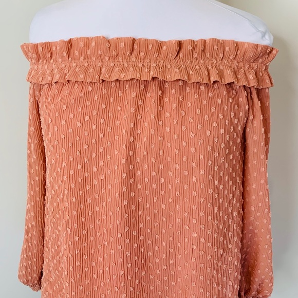 🎉5 for $25🎉  Eyelet Off The Shoulder Top - Picture 2 of 5